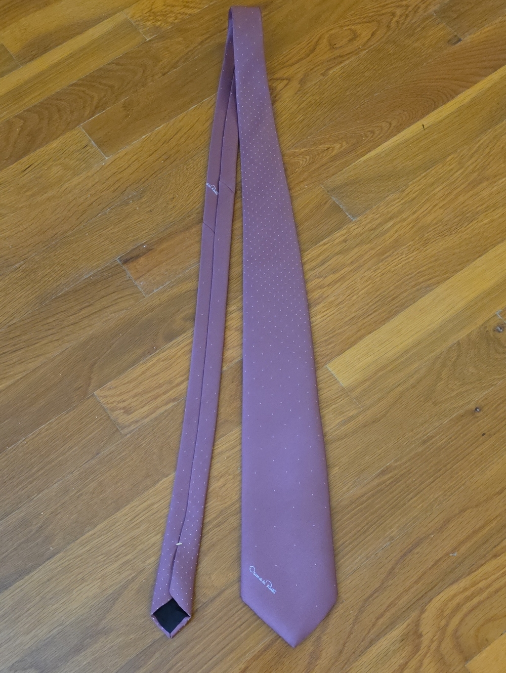 Vintage Oscar de la Renta Mauve Silk Tie